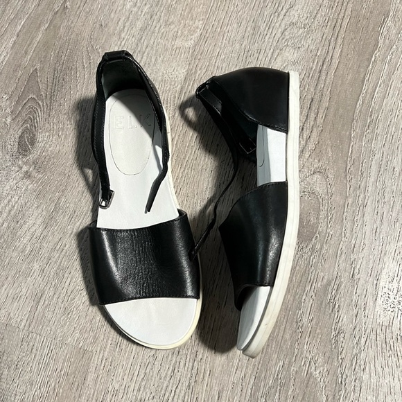 ELK SANDALS UPPER NAVY BLUE LEATHER SIZE 36 - Picture 4 of 7